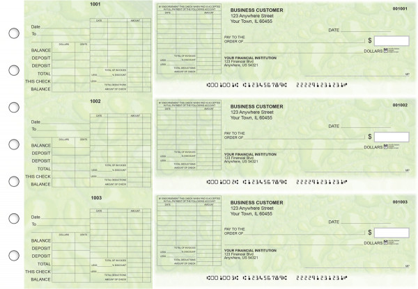 Leaf General Itemized Invoice Business Checks | BU3-CDS19-GII