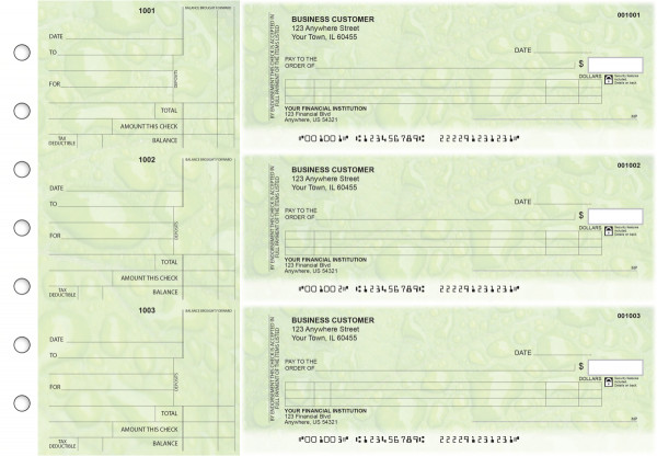 Leaf Itemized Counter Signature Business Checks | BU3-CDS19-ICS