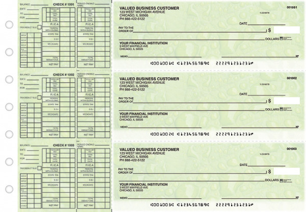 Leaf Payroll Designer Business Checks  | BU3-CDS19-PAY