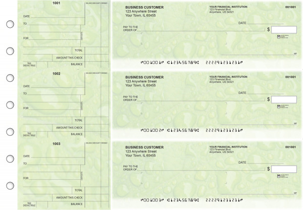 Leaf Standard Mailer Business Checks | BU3-CDS19-SML