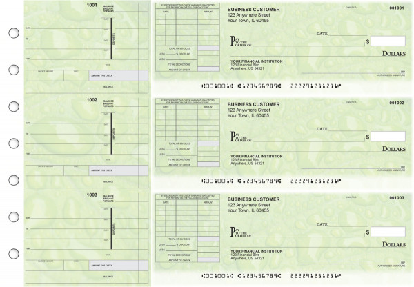 Leaf Itemized Invoice Business Checks | BU3-CDS19-TNV