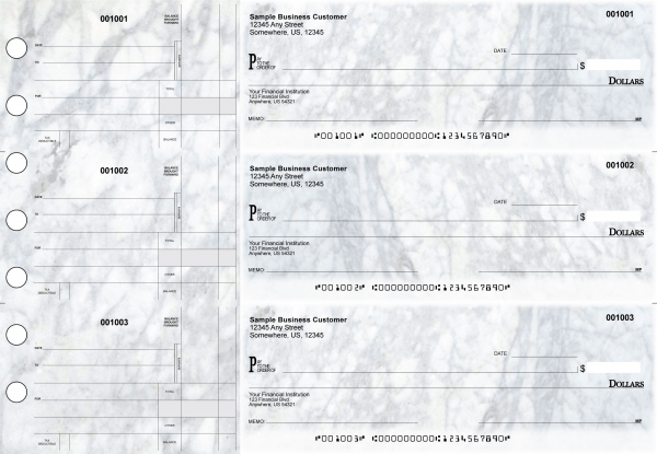 Marble Standard Disbursement Designer Business Checks | BU3-CDS20-SDS