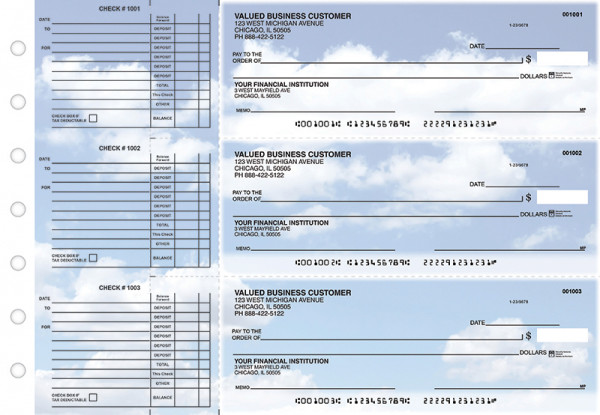 Clouds Accounts Payable Designer Business Checks | BU3-CDS21-DED