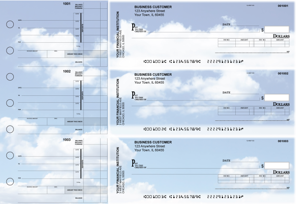 Clouds Invoice Business Checks | BU3-CDS21-INV