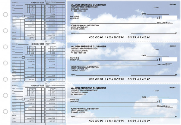 Clouds Payroll Designer Business Checks  | BU3-CDS21-PAY