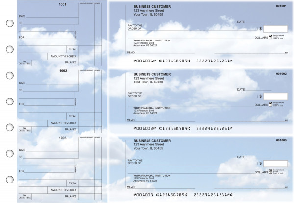 Clouds Standard Counter Signature Business Checks | BU3-CDS21-SCS