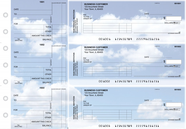 Clouds Standard Invoice Business Checks | BU3-CDS21-SNV