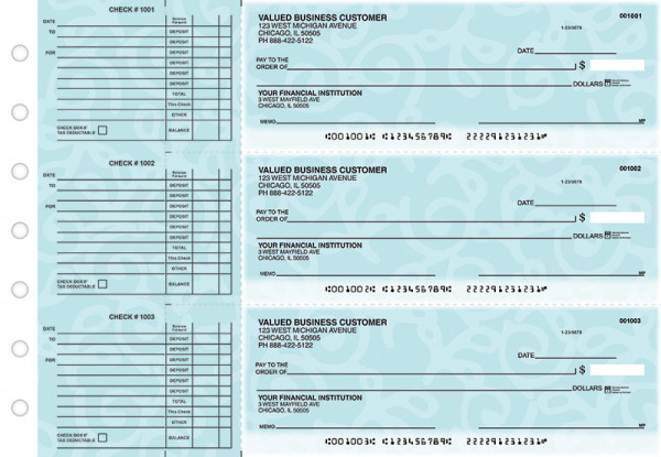 Swirls Accounts Payable Designer Business Checks | BU3-CDS24-DED