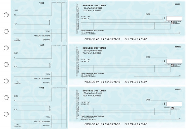 Swirls Itemized Counter Signature Business Checks | BU3-CDS24-ICS