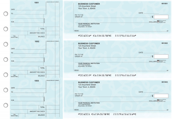 Swirls Standard Counter Signature Business Checks | BU3-CDS24-SCS