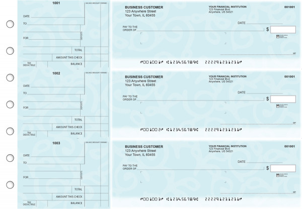 Swirls Standard Mailer Business Checks | BU3-CDS24-SML