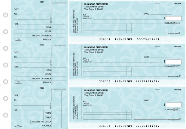 Swirls Standard Invoice Business Checks | BU3-CDS24-SNV