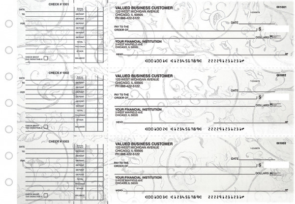 Vintage Accounts Payable Designer Business Checks | BU3-CDS25-DED