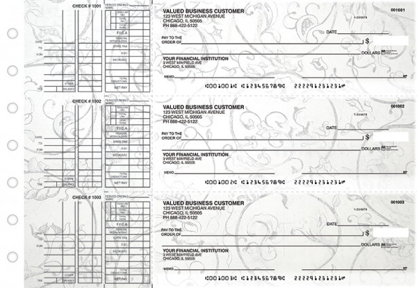 Vintage Multi Purpose Designer Business Checks  | BU3-CDS25-DEP