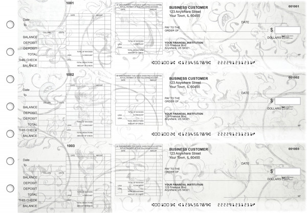 Vintage General Itemized Invoice Business Checks | BU3-CDS25-GII