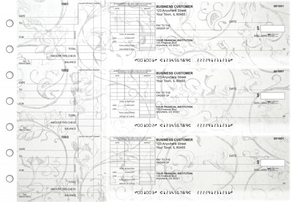 Vintage Standard Itemized Invoice Business Checks | BU3-CDS25-SII