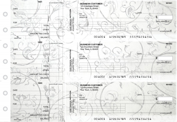 Vintage Standard Invoice Business Checks | BU3-CDS25-SNV