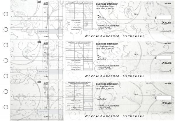 Vintage Itemized Invoice Business Checks | BU3-CDS25-TNV