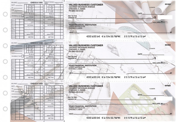 Architect Payroll Designer Business Checks | BU3-CDS27-PAY