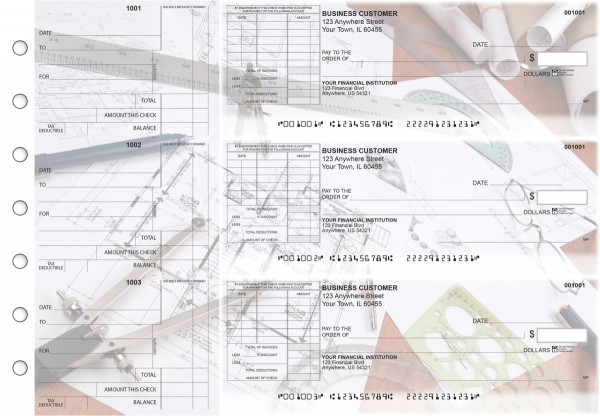 Architect Standard Itemized Invoice Business Checks | BU3-CDS27-SII