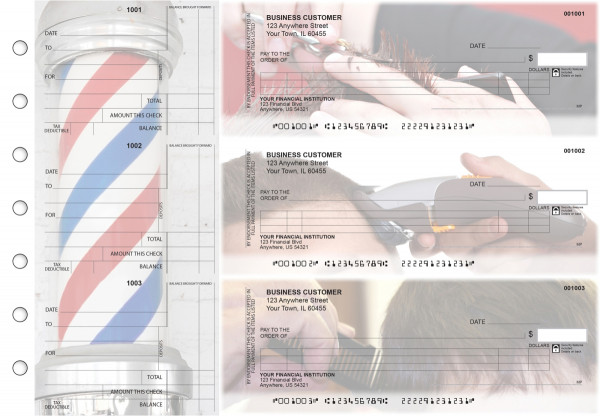 Barber Itemized Counter Signature Business Checks | BU3-CDS28-ICS