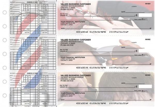 Barber Payroll Designer Business Checks | BU3-CDS28-PAY