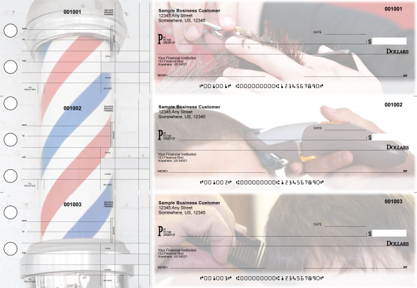 Barber Standard Disbursement Designer Business Checks | BU3-CDS28-SDS