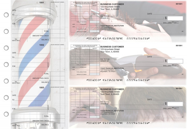 Barber Standard Itemized Invoice Business Checks | BU3-CDS28-SII