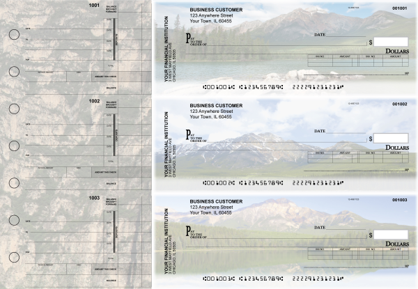 Scenic Mountains Invoice Business Checks | BU3-CDS29-INV