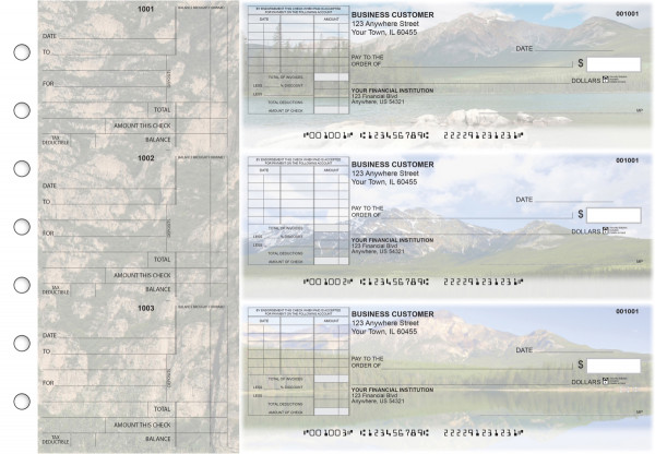 Scenic Mountains Standard Itemized Invoice Business Checks | BU3-CDS29-SII