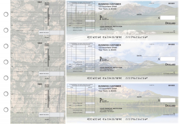 Scenic Mountains Itemized Invoice Business Checks | BU3-CDS29-TNV