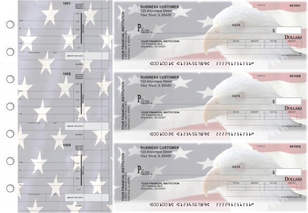 American Flag Invoice Business Checks | BU3-CDS32-INV