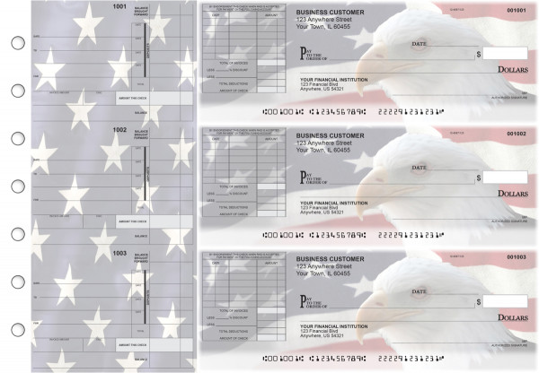 American Flag Itemized Invoice Business Checks | BU3-CDS32-TNV