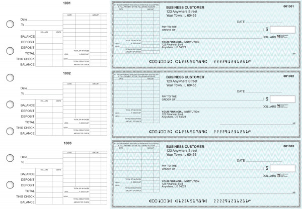 Teal Safety General Itemized Invoice Business Checks | BU3-ESF01-GII