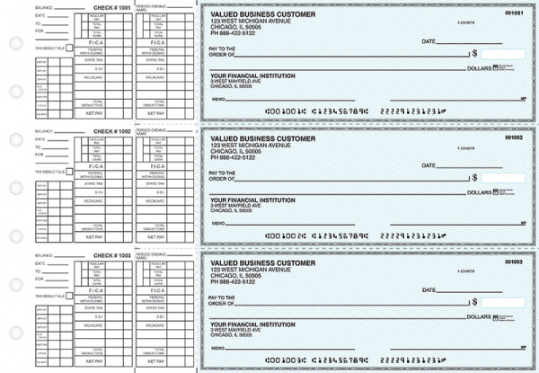 Teal Safety Payroll Business Checks | BU3-ESF01-PAY