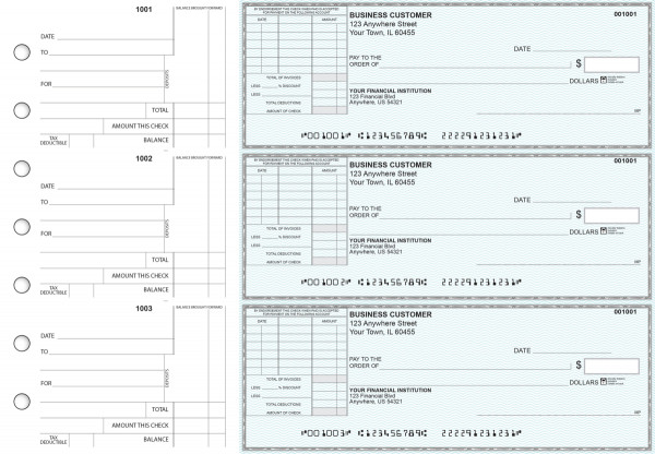 Teal Safety Standard Itemized Invoice Business Checks | BU3-ESF01-SII