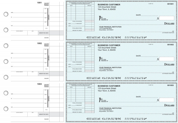 Teal Safety Itemized Invoice Business Checks | BU3-ESF01-TNV