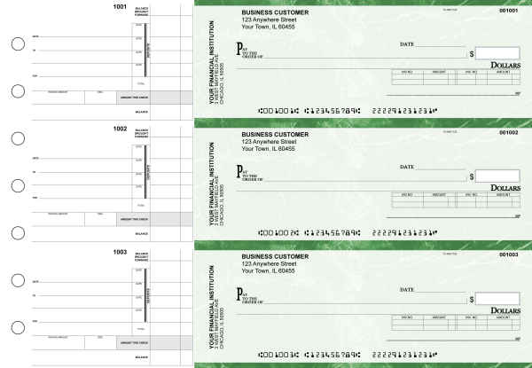 Green Marble Invoice Business Checks | BU3-GMA01-INV