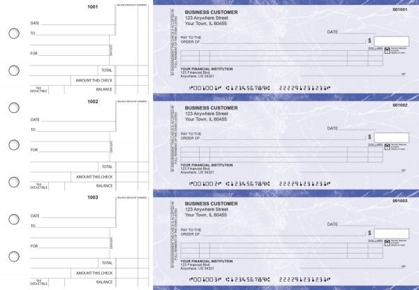 Blue Marble Itemized Counter Signature Business Checks | BU3-LMA01-ICS