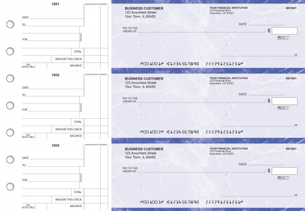 Blue Marble Standard Mailer Business Checks | BU3-LMA01-SML