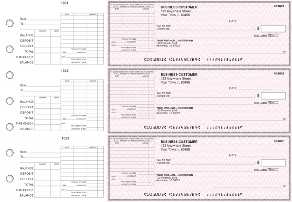 Pink Safety General Itemized Invoice Business Checks | BU3-PSF01-GII