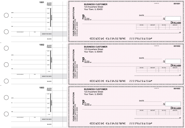 Pink Safety Invoice Business Checks | BU3-PSF01-INV