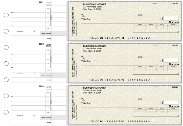 Tan Parchment Invoice Business Checks | BU3-TPM01-INV