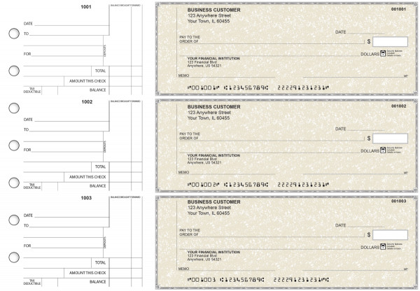 Tan Parchment Standard Counter Signature Business Checks | BU3-TPM01-SCS