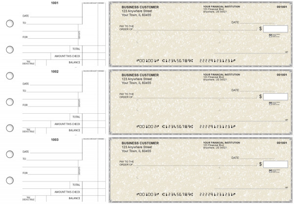 Tan Parchment Standard Mailer Business Checks | BU3-TPM01-SML