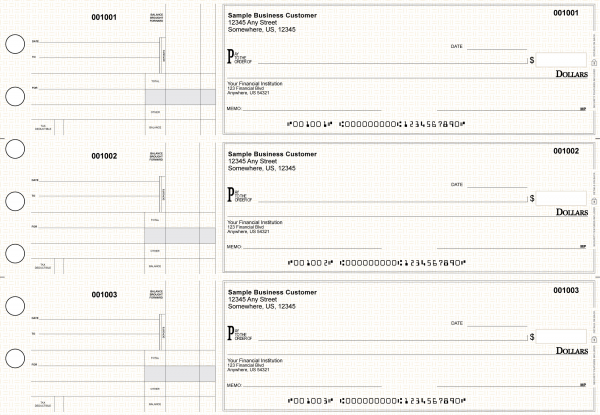 Tan Knit Standard Disbursement Business Checks | BU3-TPM02-SDS