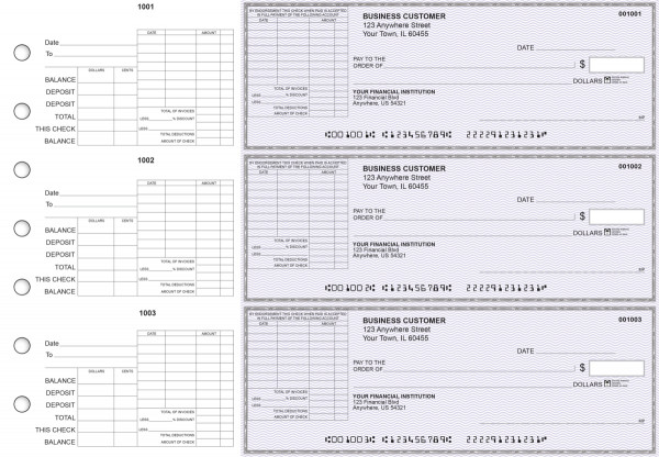 Purple Safety General Itemized Invoice Business Checks | BU3-USF01-GII