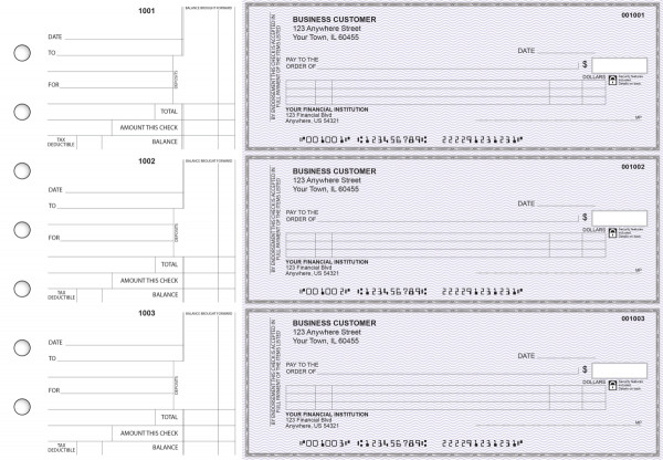 Purple Safety Itemized Counter Signature Business Checks | BU3-USF01-ICS