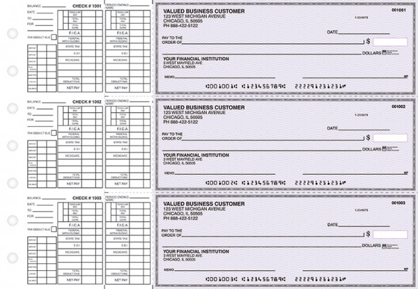 Purple Safety Payroll Business Checks | BU3-USF01-PAY