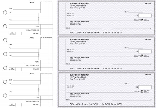 Purple Safety Standard Counter Signature Business Checks | BU3-USF01-SCS